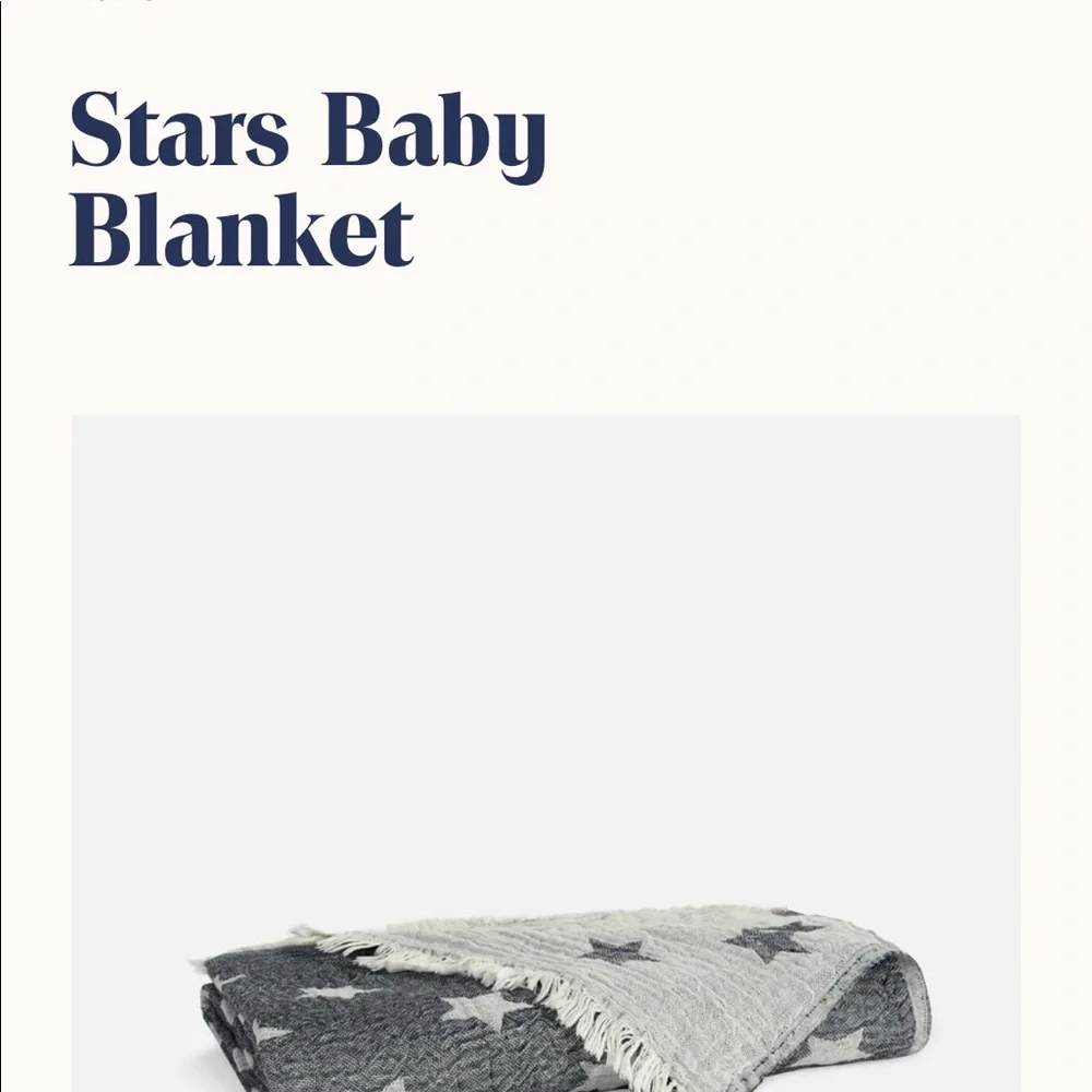 Brooklinen Stars Baby Blanket brand new in package - Picture 4 of 6